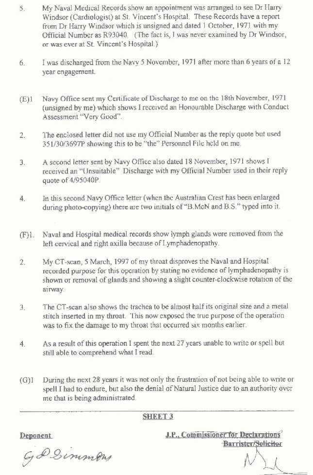 Department of Defence Affidavit - page 3
