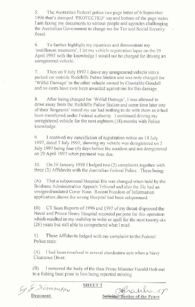 Attorney-General's Department affidavit - 24/8/2000 - page 2